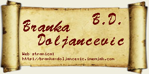 Branka Doljančević vizit kartica